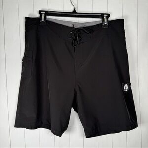Bearded Goat Inland River Shorts Black Nylon Hiking Climbing Outdoors Men’s 32